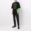 Balenciaga SS21 casual-trøje med print til mænd, stor størrelse, korte ærmer, sort 641614TJV801070