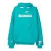Balenciaga SS21 Classic Alphabet Printing Hole Sky Blue til mænd 659403TKVB64661