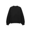 Balenciaga SS21 herre-T-shirt med huller, stor rund hals og lange ærmer, sort 641654TJVI71070