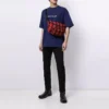 Balenciaga SS21 herre-T-shirt med logo-tryk i alfabetmønster, korte ærmer, blå, 612966TIV545400