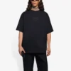 Balenciaga SS21 herre-T-shirt med logo-tryk, løs pasform, rund hals og korte ærmer, sort 641675TKV711069