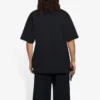 Balenciaga SS21 herre-T-shirt med logo-tryk, løs pasform, rund hals og korte ærmer, sort 641675TKV711069