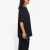Balenciaga SS21 herre-T-shirt med logo-tryk, løs pasform, rund hals og korte ærmer, sort 641675TKV711069