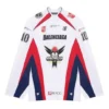 Balenciaga SS21 hockey-sportstrøje i mesh med lange ærmer til mænd, hvid, 657105TKV248090