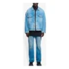 Balenciaga SS21 klassisk logo-Denim-jakke til mænd, lyseblå 657608TDW154307