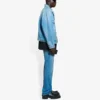 Balenciaga SS21 klassisk logo-Denim-jakke til mænd, lyseblå 657608TDW154307
