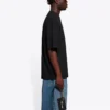 Balenciaga SS21 kortærmet T-shirt til mænd i ensfarvet sort med logo-tryk 612966TJV871070