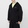 Balenciaga SS21 langærmet jakke med lynlås til mænd, sort, 641659TIV551070