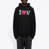 Balenciaga SS21 langærmet T-shirt til mænd med alfabet-print, sort 570811TJVL61070