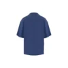 Balenciaga SS21 løbetrøje til mænd med mønsterprint og logo, løs pasform, korte ærmer, blå 641614TJVK64866
