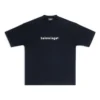 Balenciaga SS21 Logo-print, kortærmet, sort, til mænd 612966TIV541070