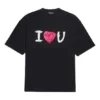 Balenciaga SS21 Love kortærmet T-shirt til mænd, sort 612966TJVL51070