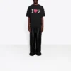 Balenciaga SS21 Love kortærmet T-shirt til mænd, sort 612966TJVL51070