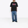 Balenciaga SS21 Love kortærmet T-shirt til mænd, sort 612966TJVL51070