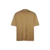 Balenciaga SS21 løstsiddende T-shirt med rund hals, broderet alfabetlogo og korte ærmer til mænd, khaki 612966TJV879504