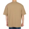 Balenciaga SS21 løstsiddende T-shirt med rund hals, broderet alfabetlogo og korte ærmer til mænd, khaki 612966TJV879504