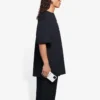 Balenciaga SS21 mønsterprintet T-shirt med rund hals og korte ærmer til mænd, sort, 651795TKV771070