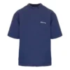 Balenciaga SS21 Retro kortærmet bluse til mænd, blå 612966TJV874866
