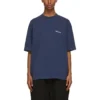 Balenciaga SS21 Retro kortærmet bluse til mænd, blå 612966TJV874866