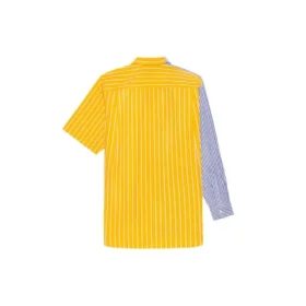 Balenciaga SS21 stribet skjorte med løse ærmer til mænd 658850TIM369086