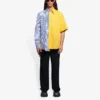 Balenciaga SS21 stribet skjorte med løse ærmer til mænd 658850TIM369086