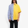 Balenciaga SS21 stribet skjorte med løse ærmer til mænd 658850TIM369086