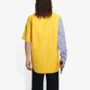 Balenciaga SS21 stribet skjorte med løse ærmer til mænd 658850TIM369086