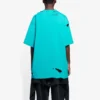 Balenciaga SS21 til mænd med alfabetmønster, huller, rund hals og korte ærmer – grøn 651795TKVB84661