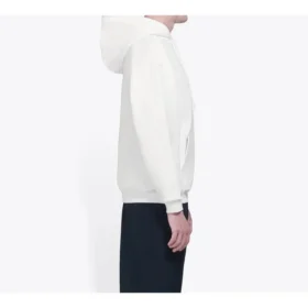 Balenciaga Symbolic Chest Creative Logo til mænd, retro, hvid, 570811TIV519040
