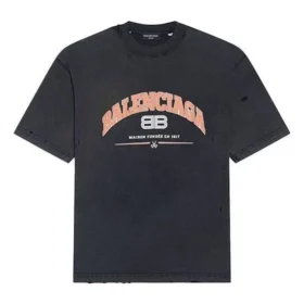 Balenciaga T-shirt, medium pasform, “Black” 612966TLVJ11074