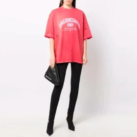 Balenciaga T-shirt, medium pasform, “Pink” 612966TLVJ16441