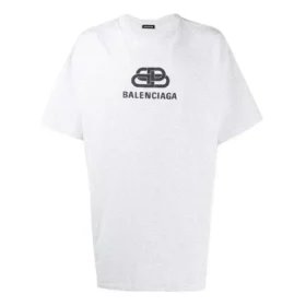 Balenciaga-T-shirt til mænd med logo-tryk, rund hals og korte ærmer, hvid 583214TFV652569 Balenciaga-T-shirt til mænd med logo-tryk, rund hals og korte ærmer, hvid 583214TFV652569