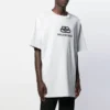 Balenciaga-T-shirt til mænd med logo-tryk, rund hals og korte ærmer, hvid 583214TFV652569