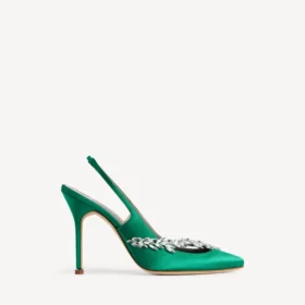 Balenciaga til kvinder | Manolo Blahnik slingback i græsgrøn