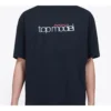 Balenciaga-top til mænd, model Retro Knit, slim fit, korte ærmer, sort 612966TIV821000