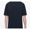 Balenciaga-top til mænd, model Retro Knit, slim fit, korte ærmer, sort 612966TIV821000
