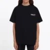 Balenciaga-trøje til mænd med print, korte ærmer, sort 570803TAV441000