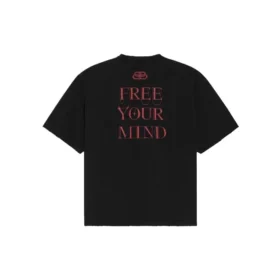 Balenciaga-trøje til mænd med print, stor størrelse, korte ærmer, sort 641614TJV781000 Balenciaga-trøje til mænd med print, stor størrelse, korte ærmer, sort 641614TJV781000