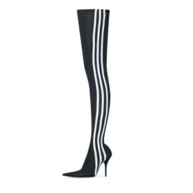 Balenciaga x adidas Knife Over The Knee Støvler “Black White” 724074W2ES11090 Balenciaga x adidas Knife Over The Knee Støvler “Black White” 724074W2ES11090