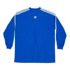 Balenciaga x adidas langærmet T-shirt, oversized “Blue” 728789TNVA65531