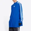Balenciaga x adidas langærmet T-shirt, oversized “Blue” 728789TNVA65531