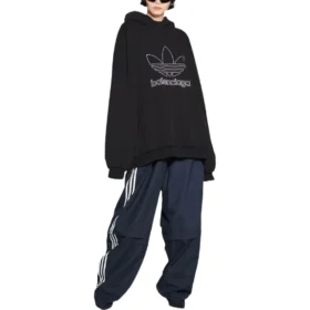 Balenciaga x adidas Logo Oversized Hættetrøje “Black White” 712396TNVA91070 Balenciaga x adidas Logo Oversized Hættetrøje “Black White” 712396TNVA91070