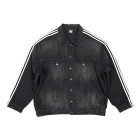 Balenciaga x adidas Oversized Denim Jakke “Black” 724775TNW541129