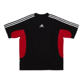 Balenciaga x adidas T-shirt, medium pasform, “Black Red” 712401TNVA61003