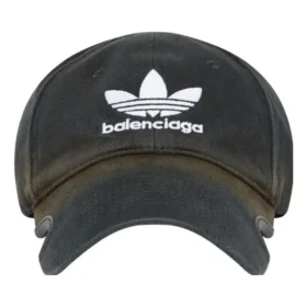 Balenciaga x adidas Trefoil Balenciaga Logo-kasket “Black White” 723749410B21077