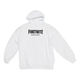 Balenciaga x FORTNITE-hettetrøje i medium pasform “White” 600583TLVO49040