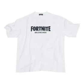 Balenciaga x FORTNITE T-shirt, medium pasform, “White” 612966TLVO39040