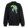 Balenciaga x Marvel Hulk-Print Boxy bomuldssweatshirt med rund hals “Sort” 671125TLV581000