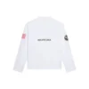 Balenciaga x NASA Crossover Space-print til mænd, langærmet med rund hals, hvid 662496TKVD79040