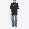 Balenciaga x NASA Crossover Space Retro T-shirt med korte ærmer “Black” 651795TKVD71070